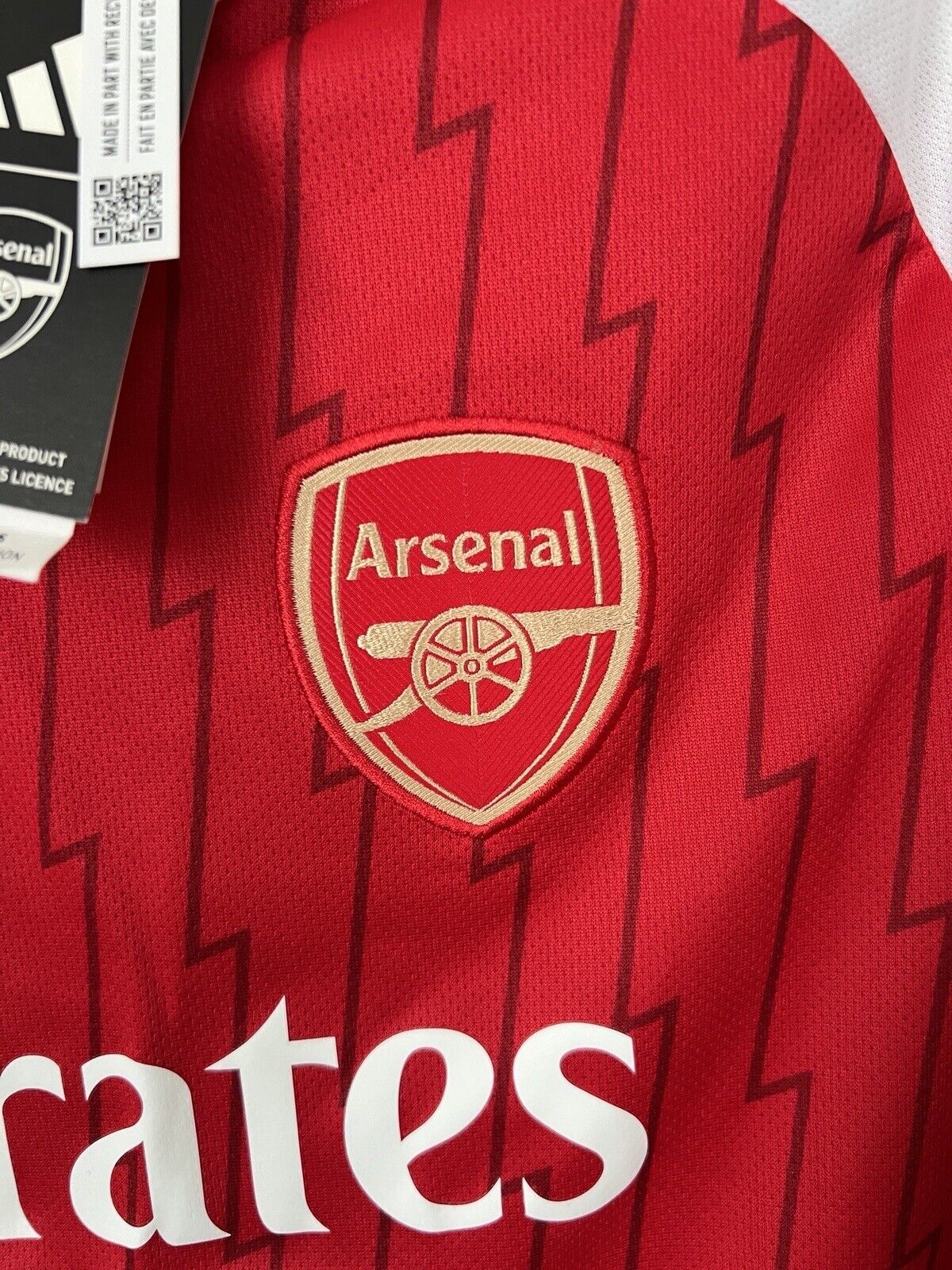 Rice Arsenal Jersey 23/24 Home Soccer Shirt HR6929 Adidas Boys Size XL