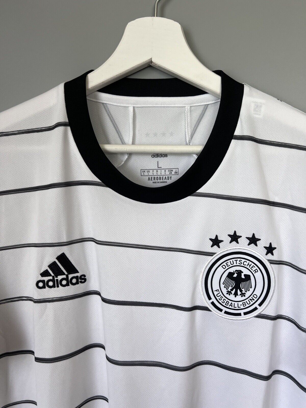 Germany Jersey 2020 Home Soccer Football Shirt Adidas EH6105 Mens Size L
