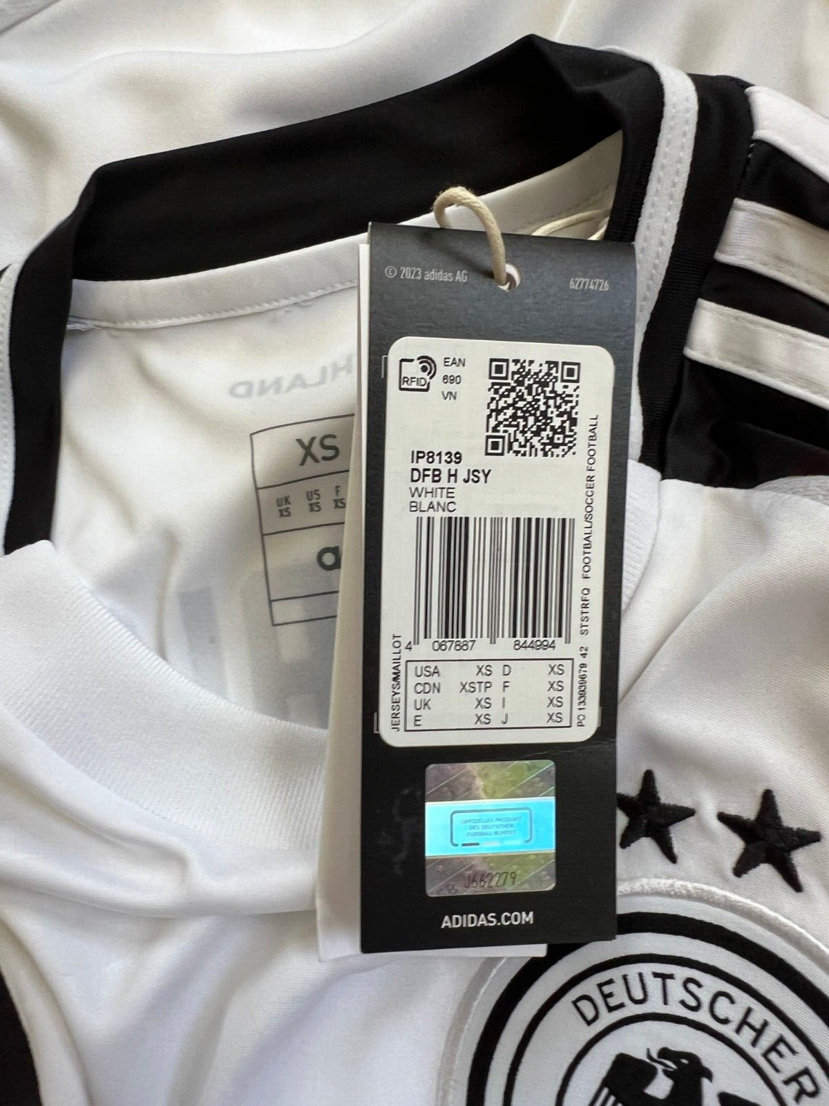 Musiala Germany Jersey 2024 Home Soccer Football Shirt Adidas IP8139 Men Size XS