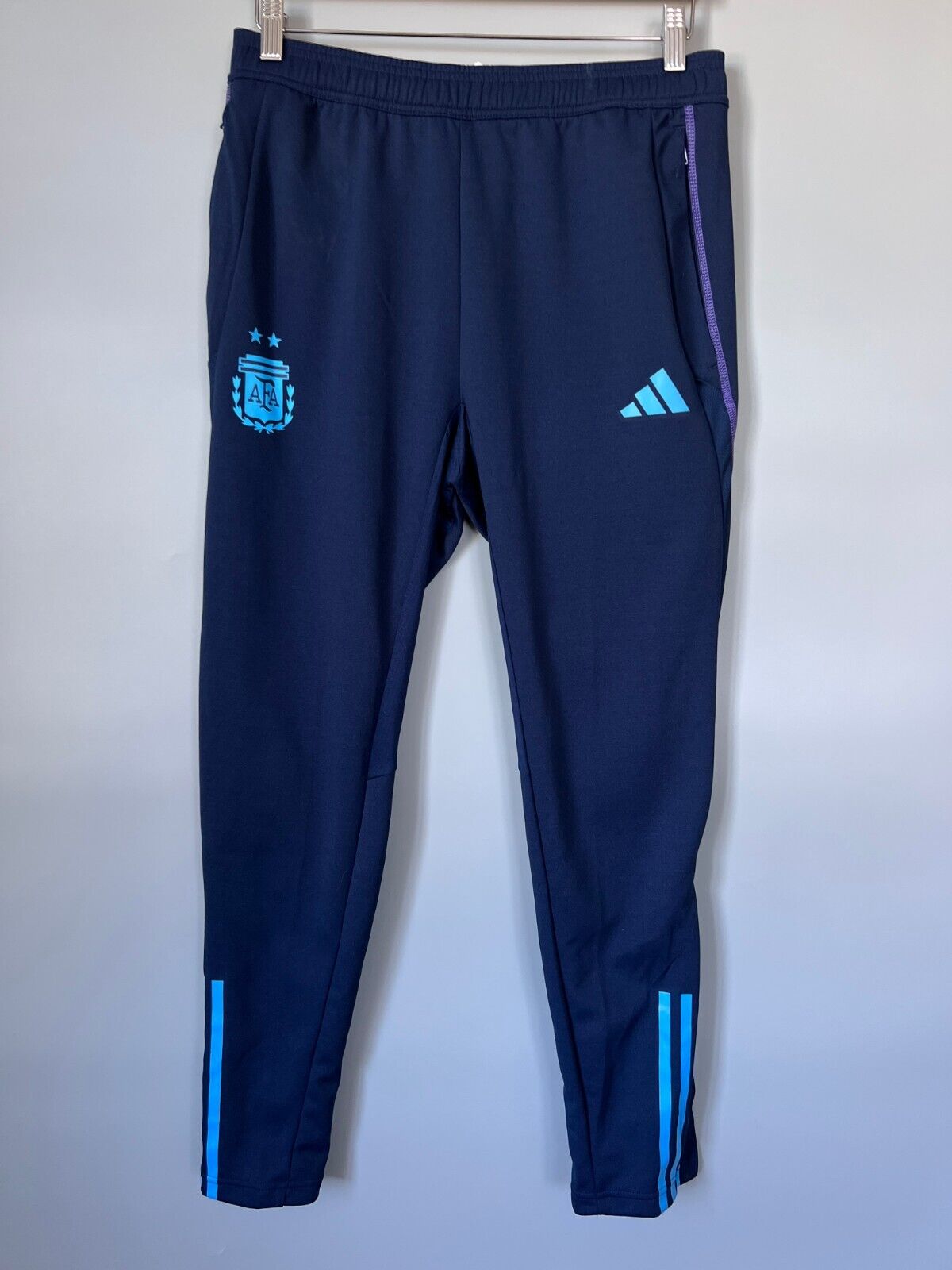 Argentina Tiro 23 Training Pants Blue Football Soccer Adidas HF3914 Mens Size M