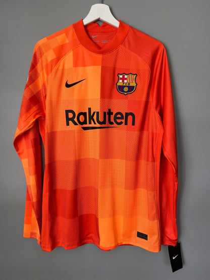 FC Barcelona Jersey 21/22 Goalkeeper Soccer Shirt CV7870-838 Nike Mens Size M