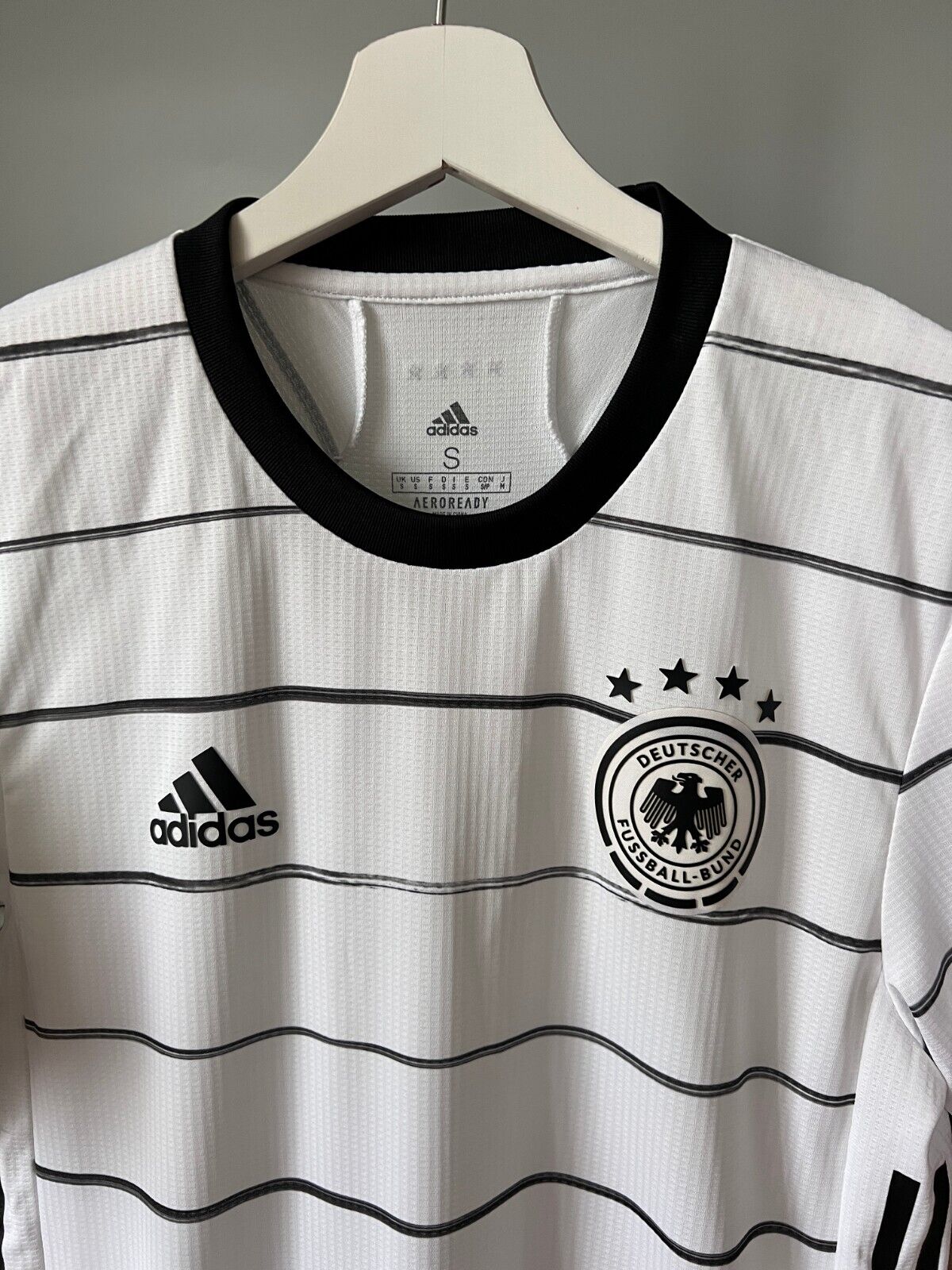 Germany Jersey 2020 Home Authentic Soccer Shirt Adidas EH6104 Mens Size S