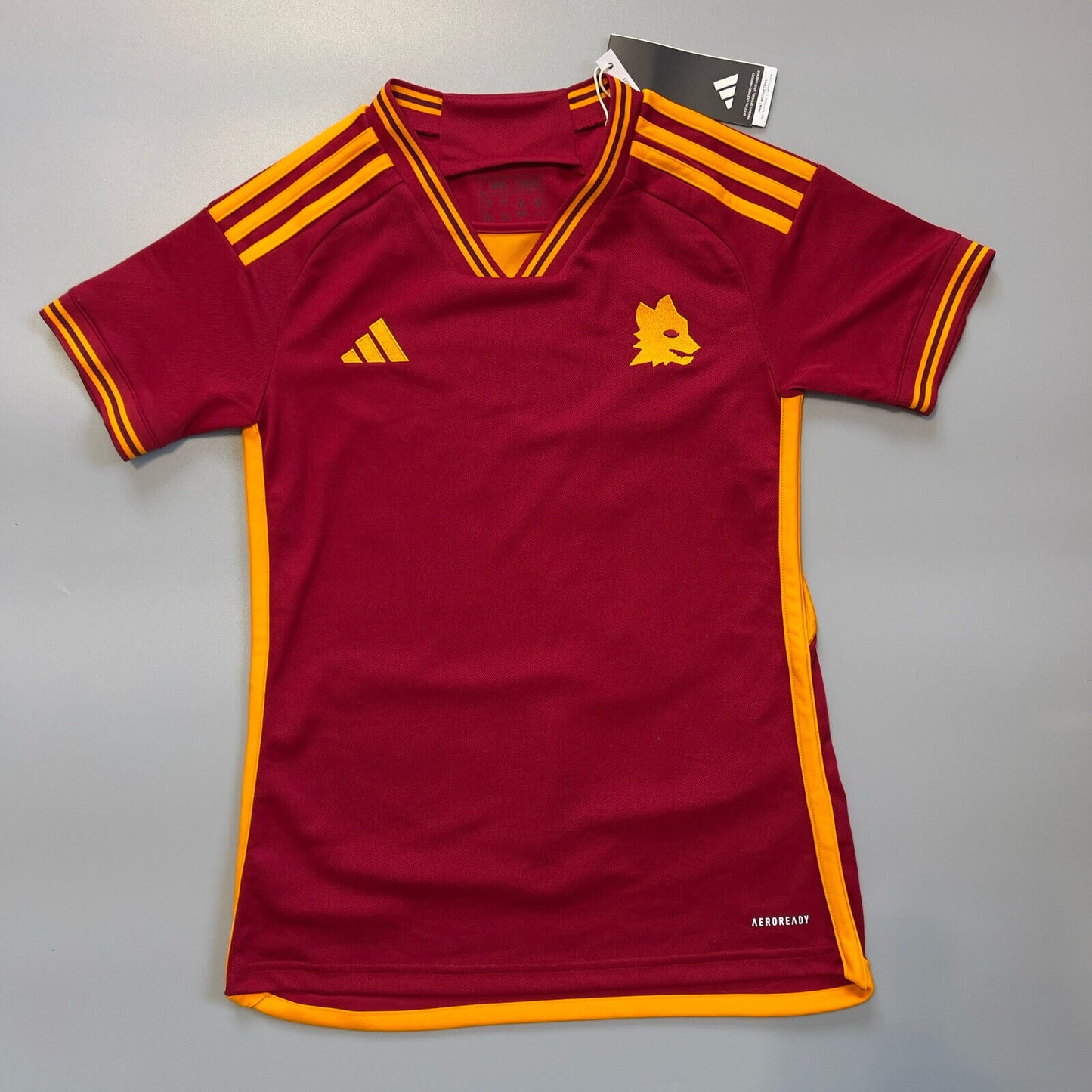 Roma Jersey 2023/24 Home Soccer Football Shirt Adidas IK7159 Womens Size 2XS