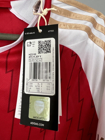 Rice Arsenal Jersey 23/24 Home Soccer Shirt HR6929 Adidas Boys Size XL