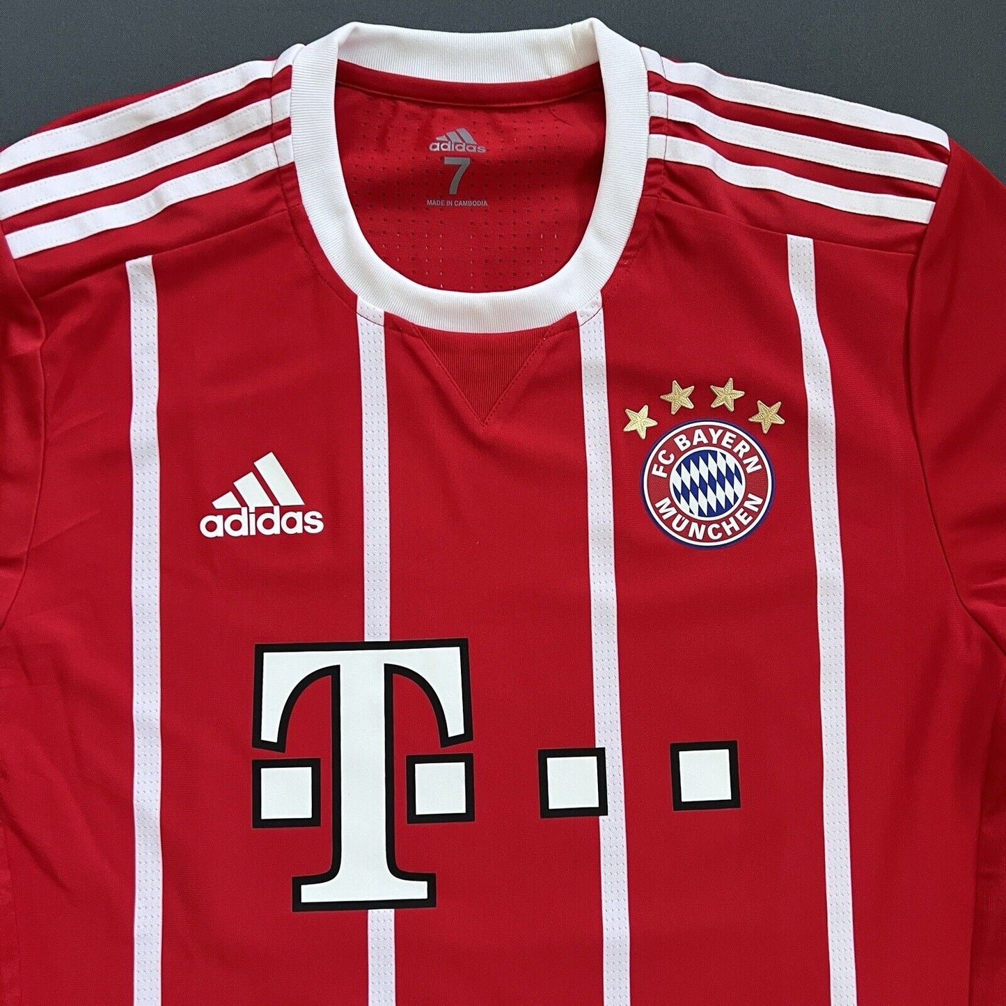 Bayern Munich Jersey 2017/18 Home Match Worn Mens Size 7 Football Shirt Adidas