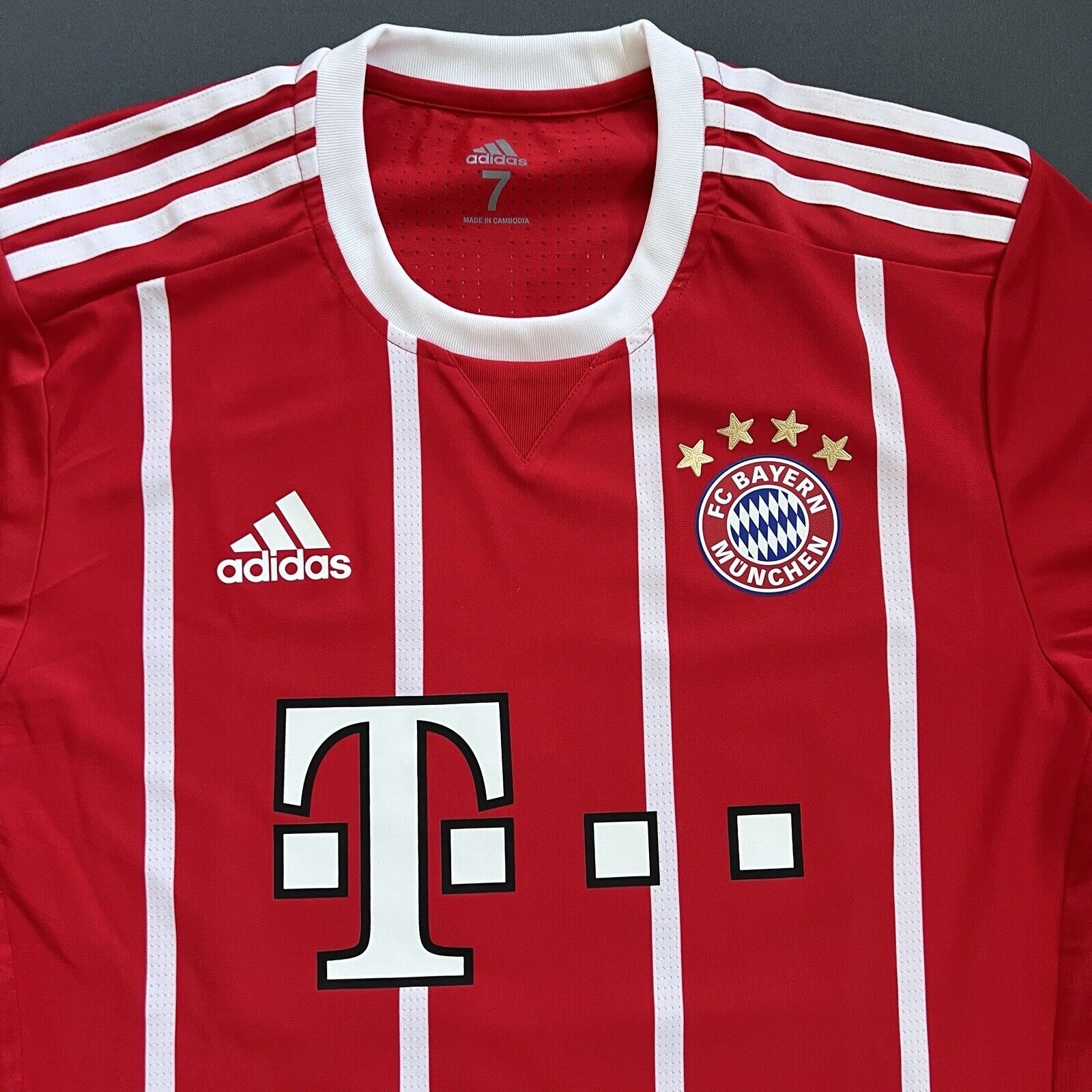 Bayern Munich Jersey 2017/18 Home Match Worn Mens Size 7 Football Shirt Adidas