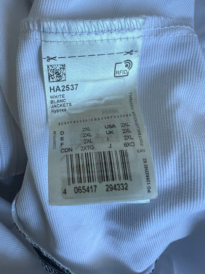 Real Madrid Teamgeist Jacket 2006x2021 White Soccer Adidas HA2537 Mens Size XXL