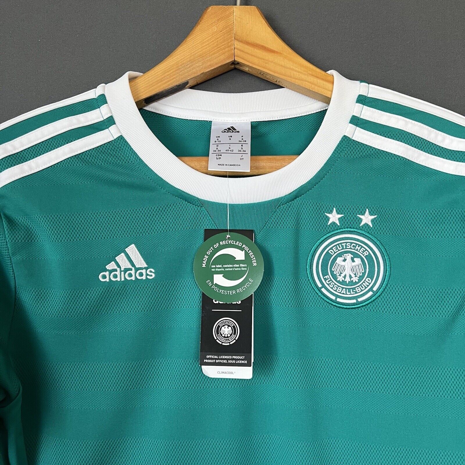 Germany Jersey 2016 2017 Away Women Football Soccer Shirt Small Adidas