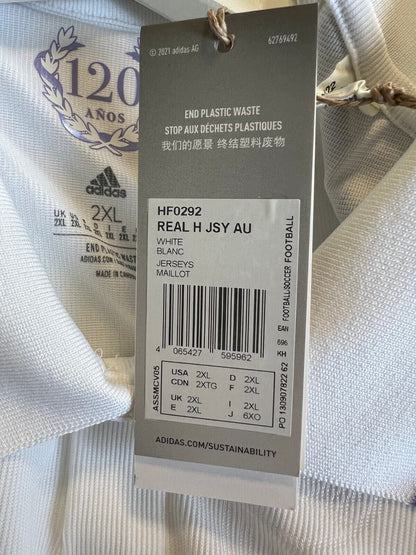 Real Madrid Jersey 22/23 Home Authentic Soccer Shirt HF0292 Adidas Mens Size XXL