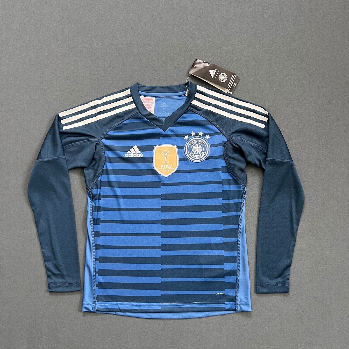 Germany Jersey 2018 2019 Goalkeeper Football Shirt BQ8399 Adidas Boys Size M