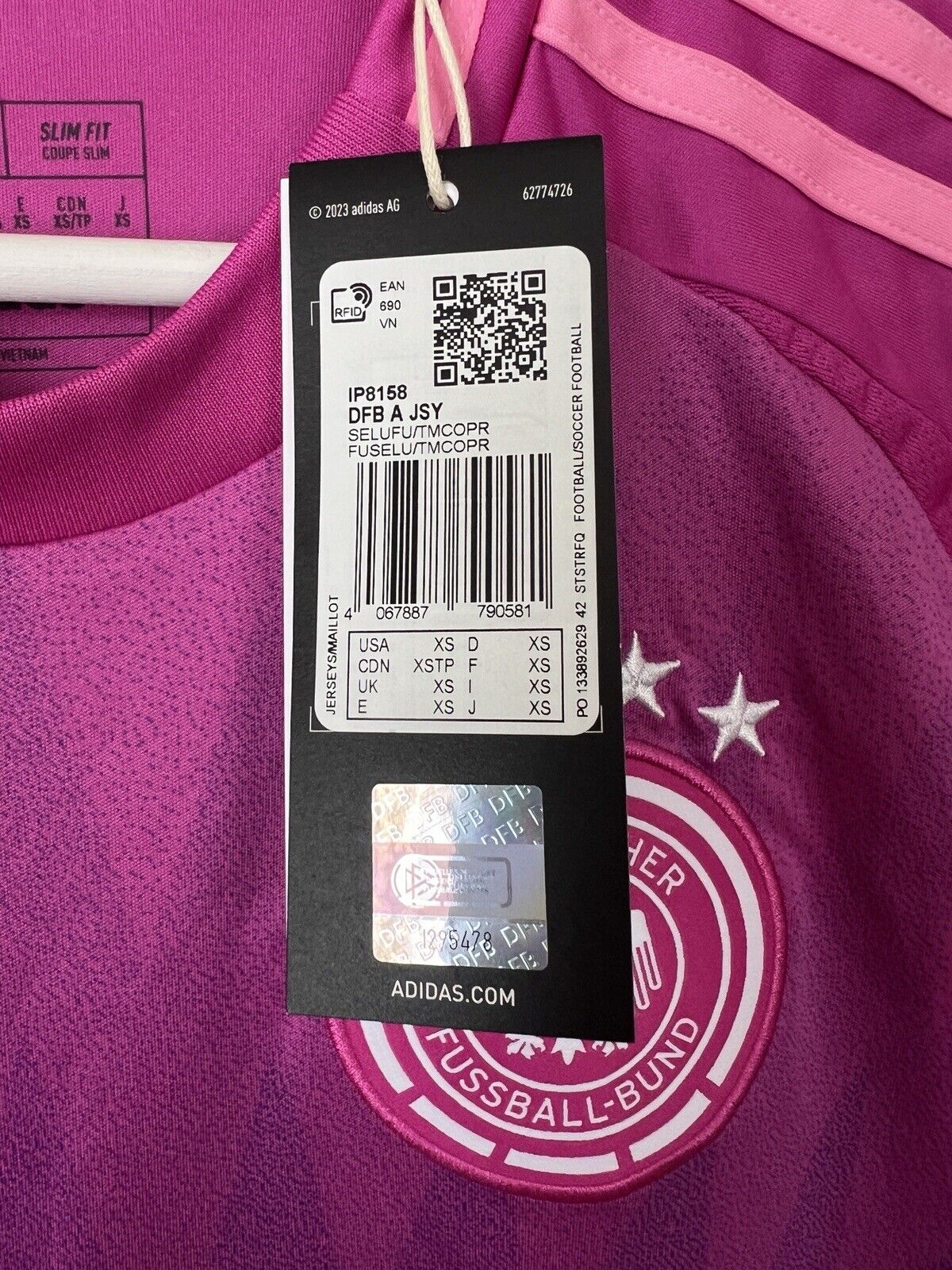 Germany Jersey 2024 Away Soccer Football Adidas IP8158 Mens Size XS