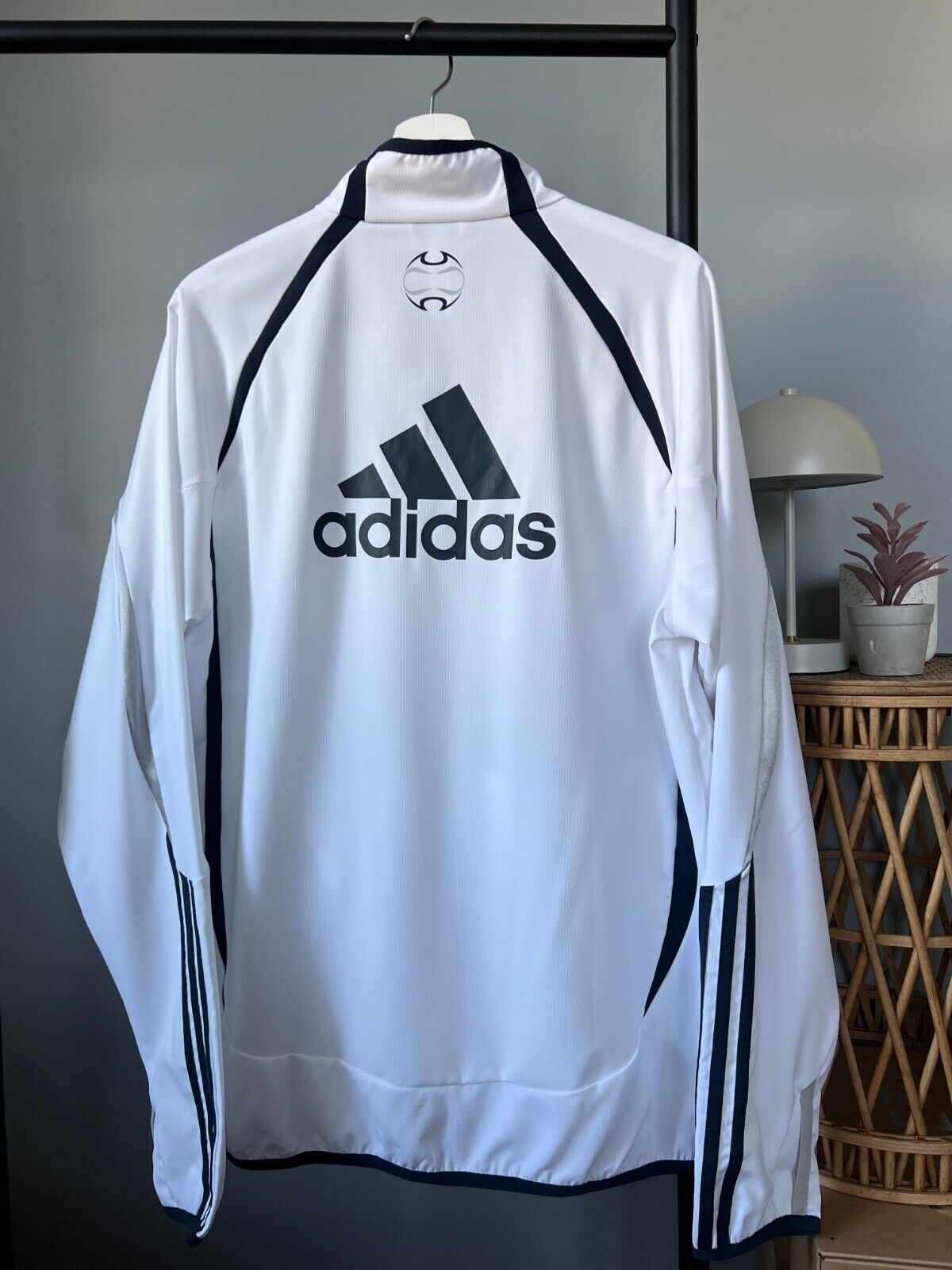 Real Madrid Teamgeist Jacket 2006 x 2021 White Soccer Adidas HA2537 Mens Size M