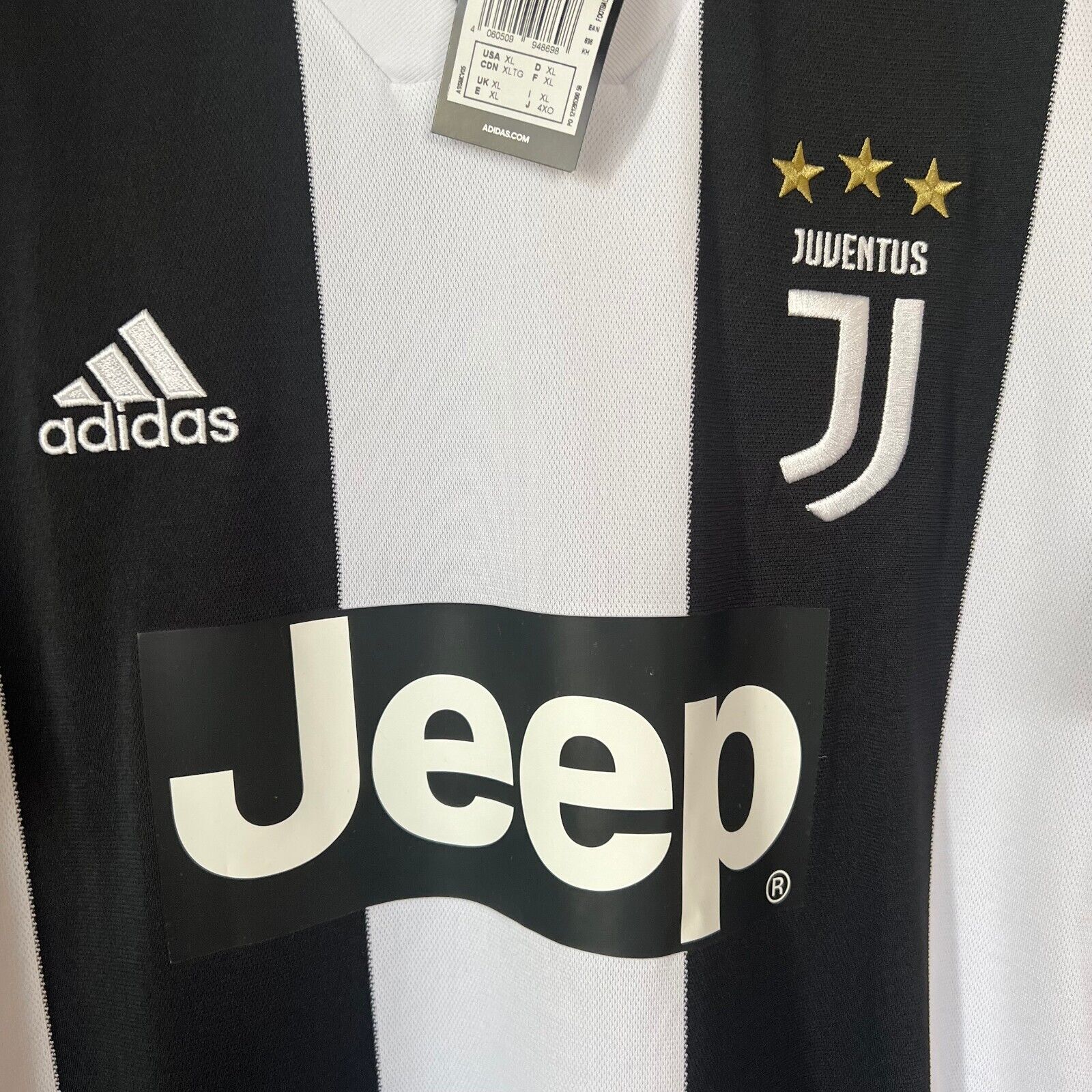 Ronaldo Juventus Jersey 2018/2019 Home Mens Football Shirt Size XL CF3489 Adidas