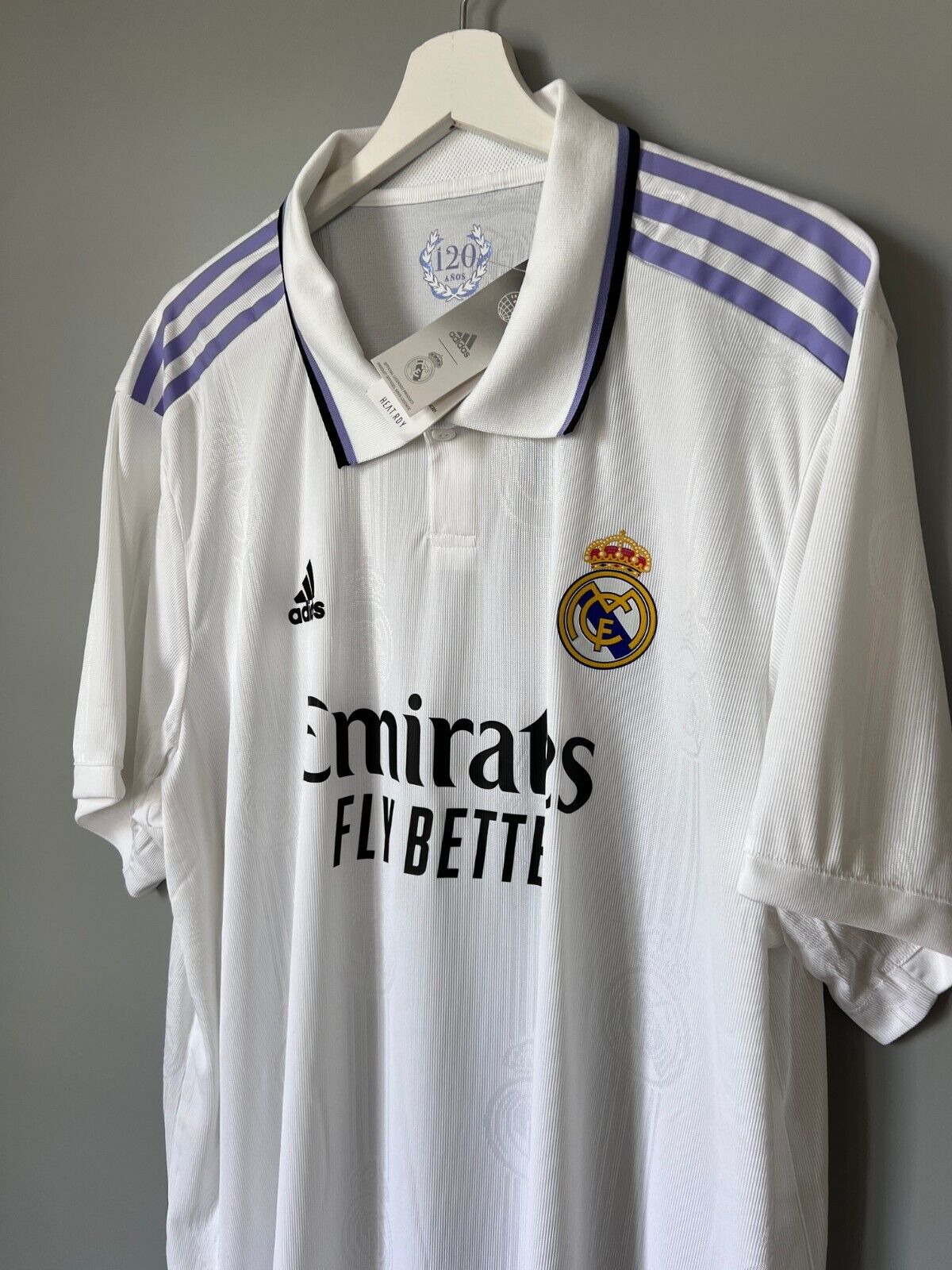 Real Madrid Jersey 22/23 Home Authentic Soccer Shirt HF0292 Adidas Mens Size 2XL