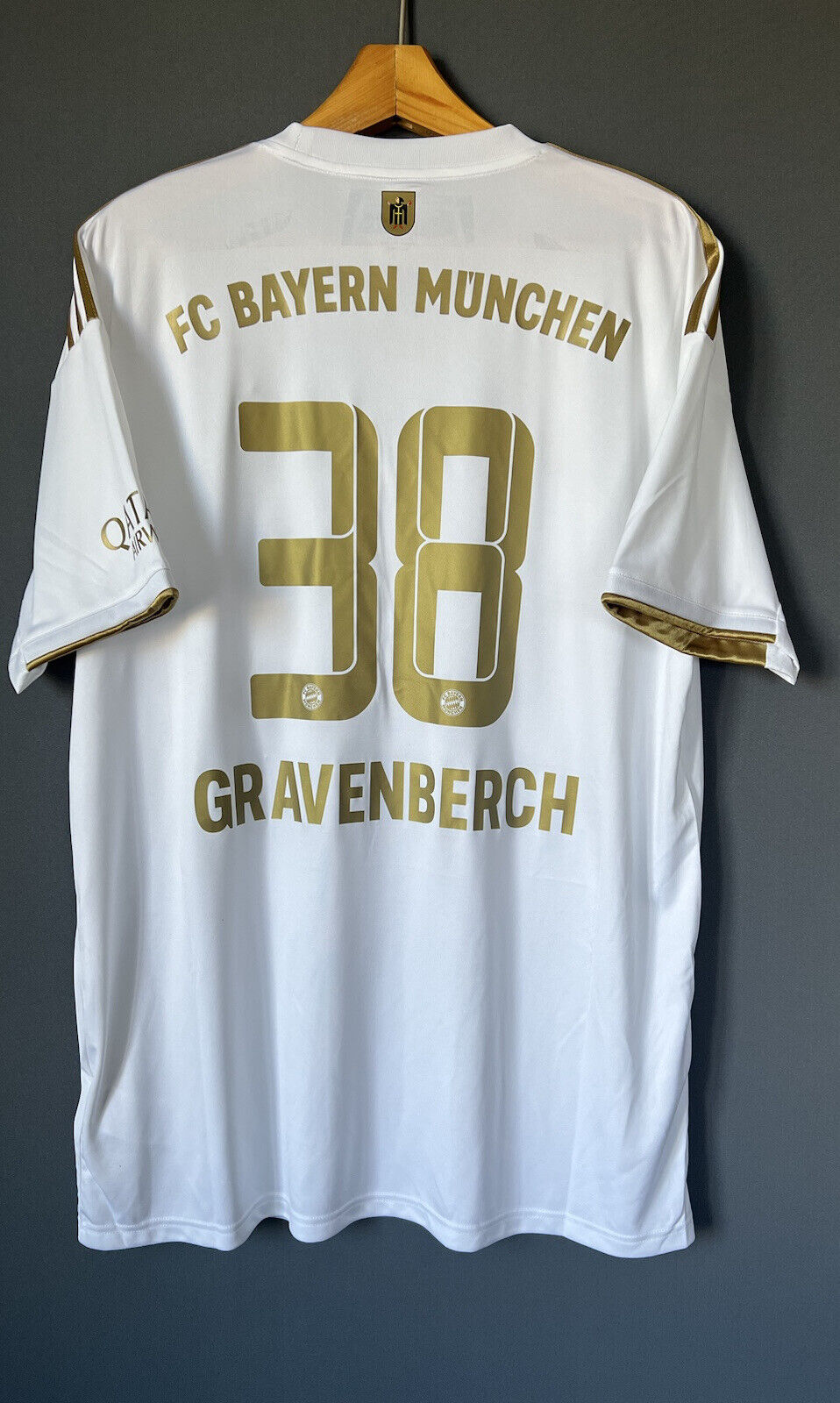 Gravenberch Bayern Munich Jersey 2022-2023 Away Mens Soccer Shirt Size XL Adidas