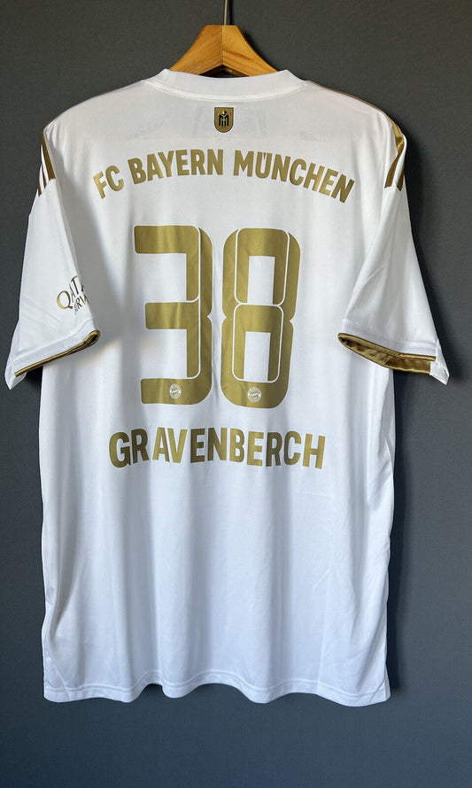 Gravenberch Bayern Munich Jersey 2022-2023 Away Mens Soccer Shirt Size XL Adidas