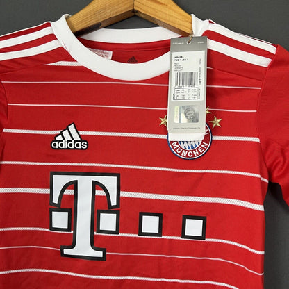 Bayern Munich 2022-23 Home Size XS 7-8Y Boys Soccer Football Shirt Adidas