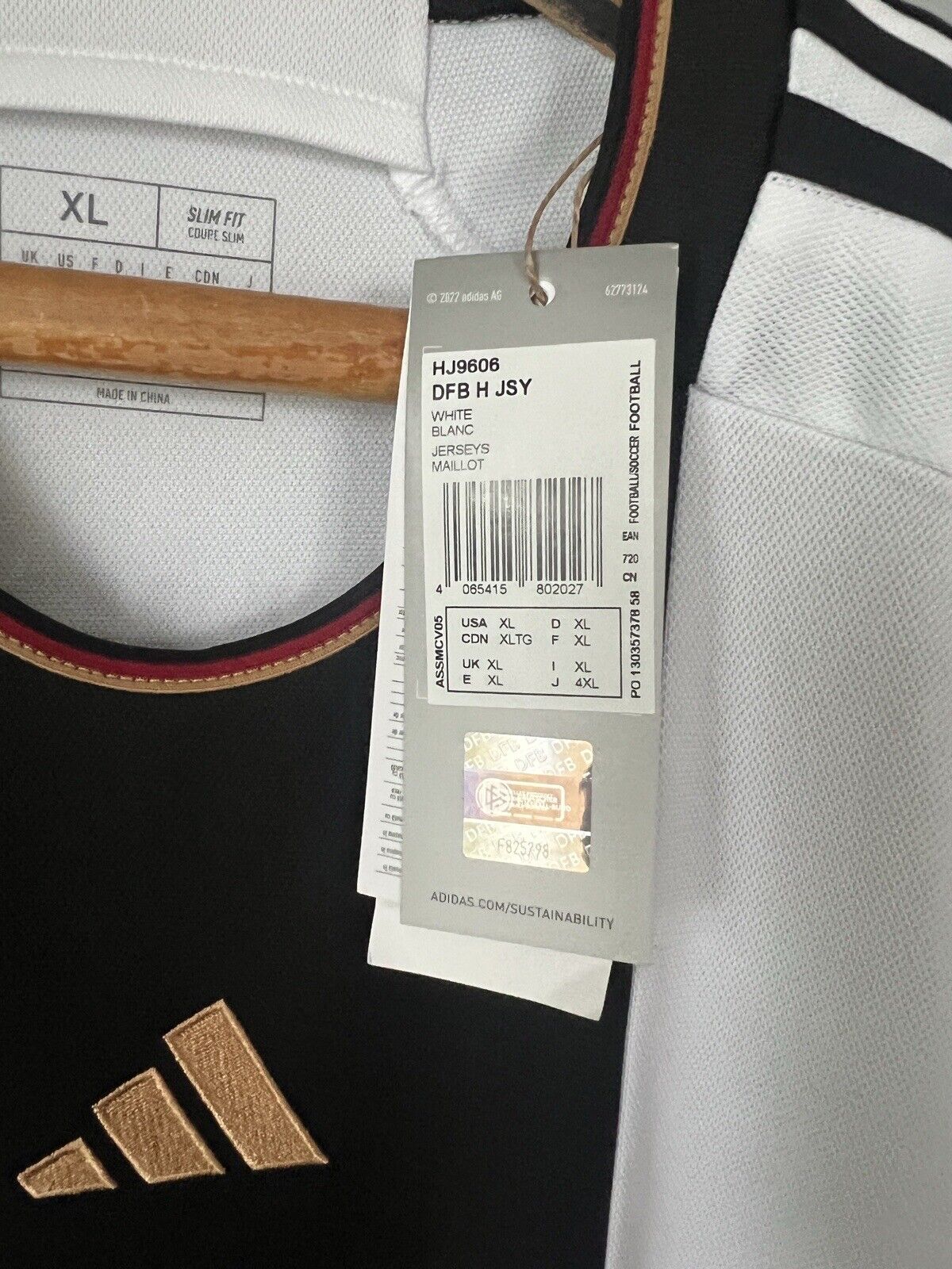 Germany Jersey Team 22/23 Home Mens Soccer Football Shirt HJ9606 Adidas Size XL