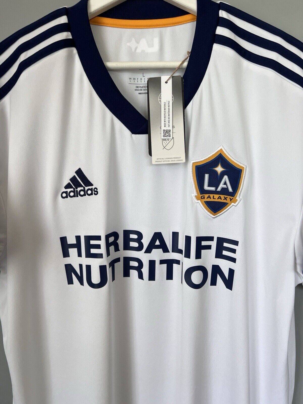La Galaxy Jersey 21/22 Home Soccer Football Shirt H45428 Adidas Mens Size L
