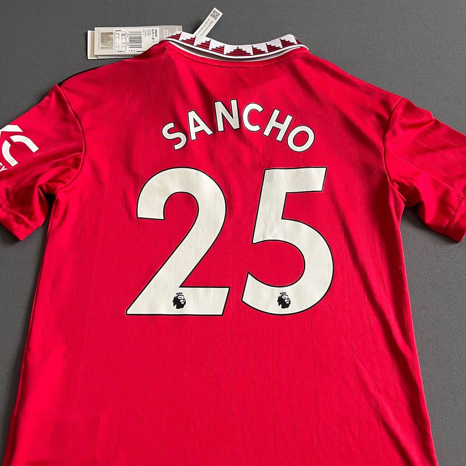 Sancho Manchester United Jersey 22-23 Home Size S Boys Adidas Football Shirt