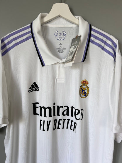 Real Madrid Jersey 22/23 Home Authentic Soccer Shirt HF0292 Adidas Mens Size XXL