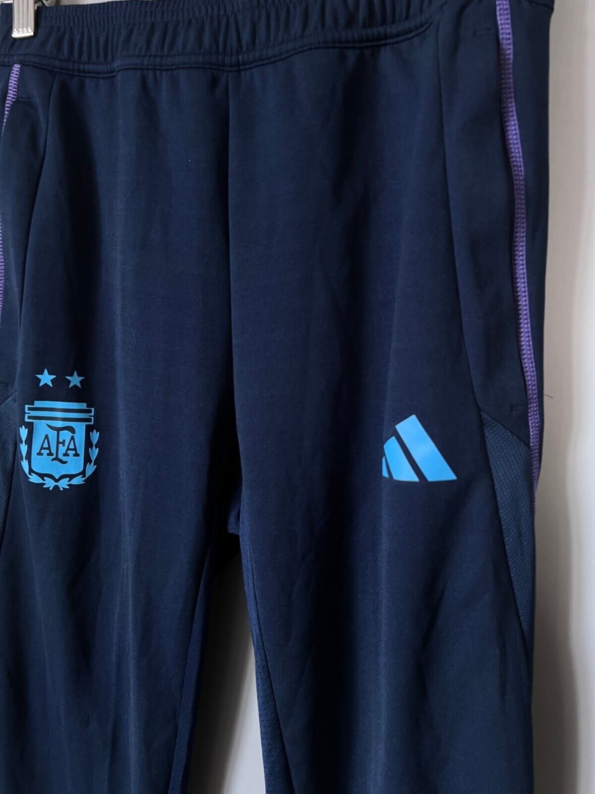 Argentina Tiro 23 Training Pants Blue Football Soccer Adidas HF3914 Mens Size S