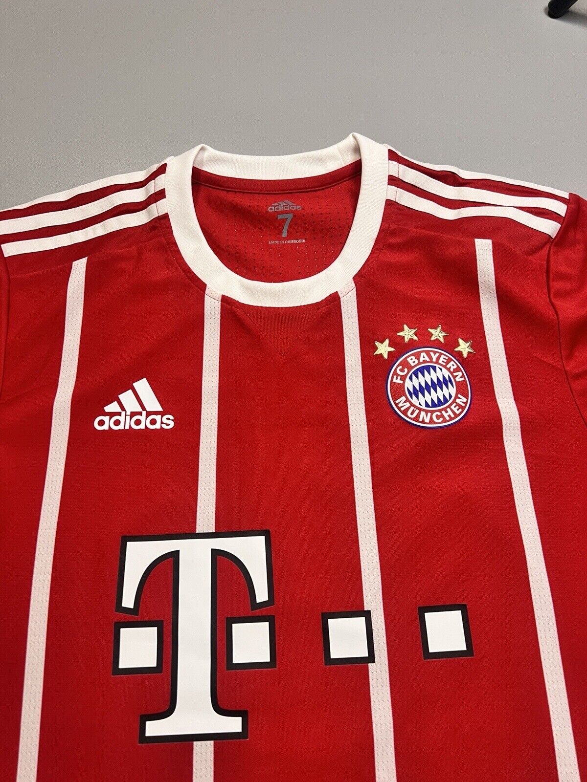 Bayern Munich Jersey 2017/18 Home Match Worn Mens Size 7 Football Shirt Adidas