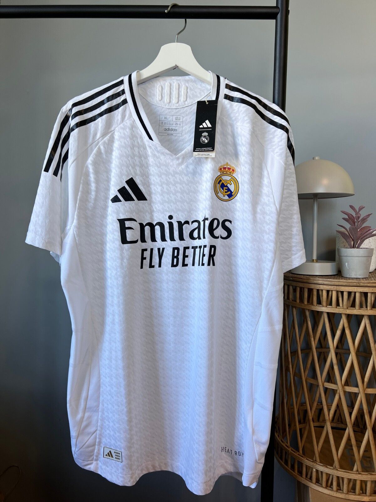 Real Madrid Jersey 24/25 Home Player Issue Soccer Shirt IX8095 Adidas Mens Sz XL