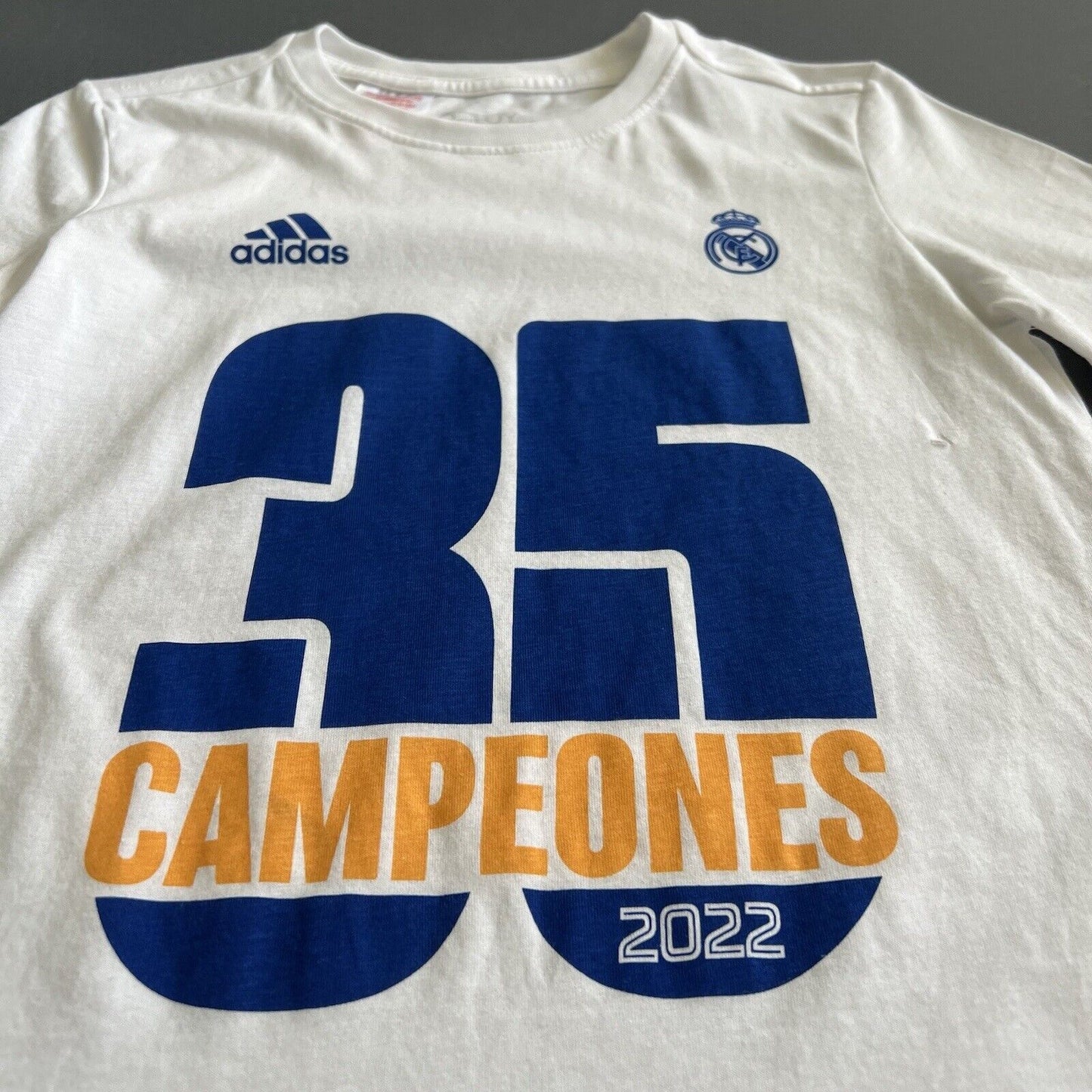 Real Madrid Jersey UCL Champions Size S 9-10Y Football Shirt Adidas