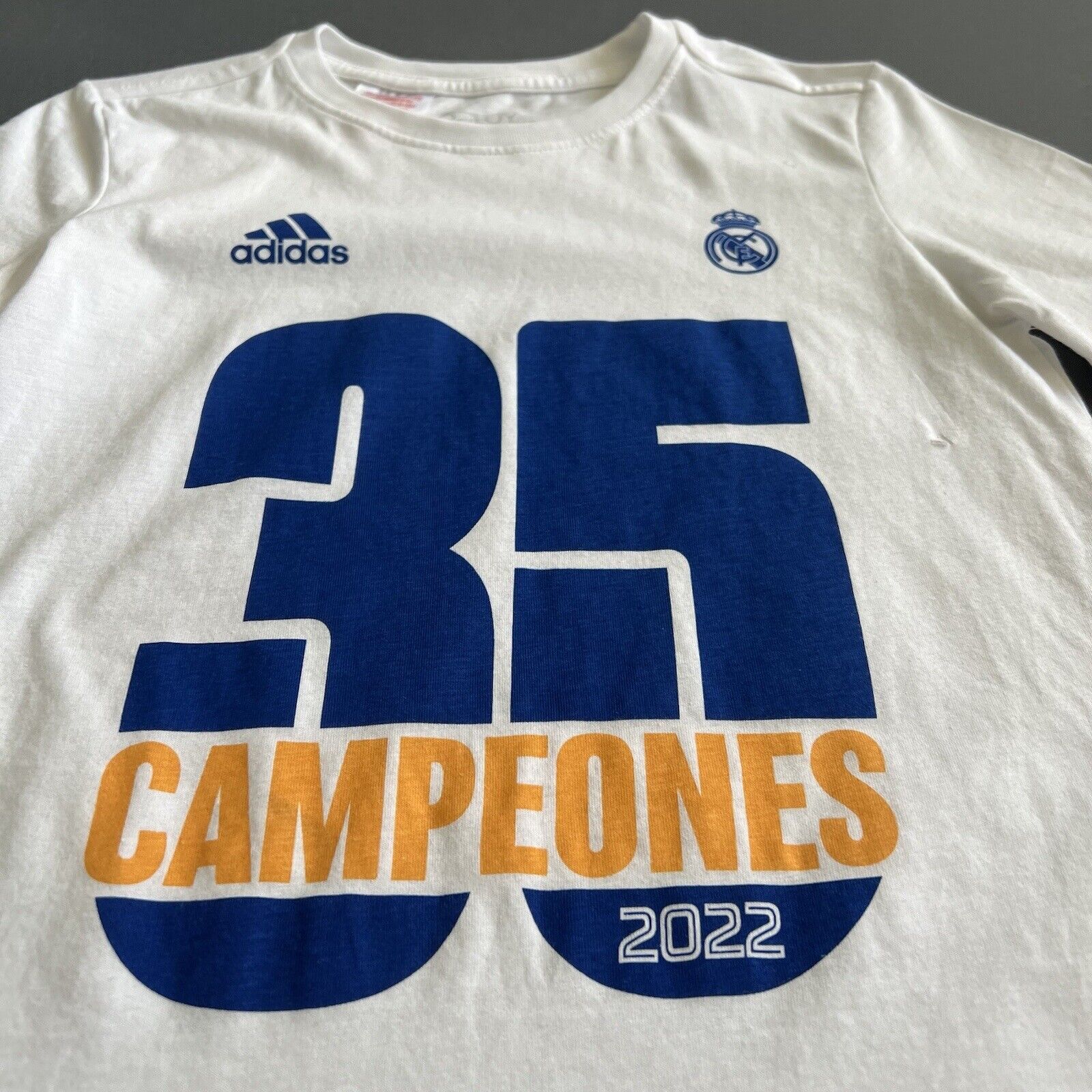 Real Madrid Jersey UCL Champions Size S 9-10Y Football Shirt Adidas