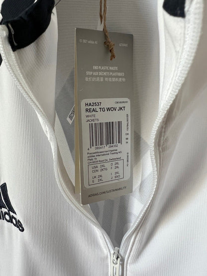 Real Madrid Teamgeist Jacket 2006x2021 White Soccer Adidas HA2537 Mens Size XXL