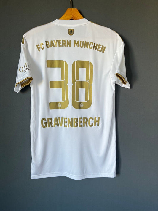 Gravenberch Bayern Munich Jersey 2022-2023 Away Mens Soccer Shirt Size S Adidas