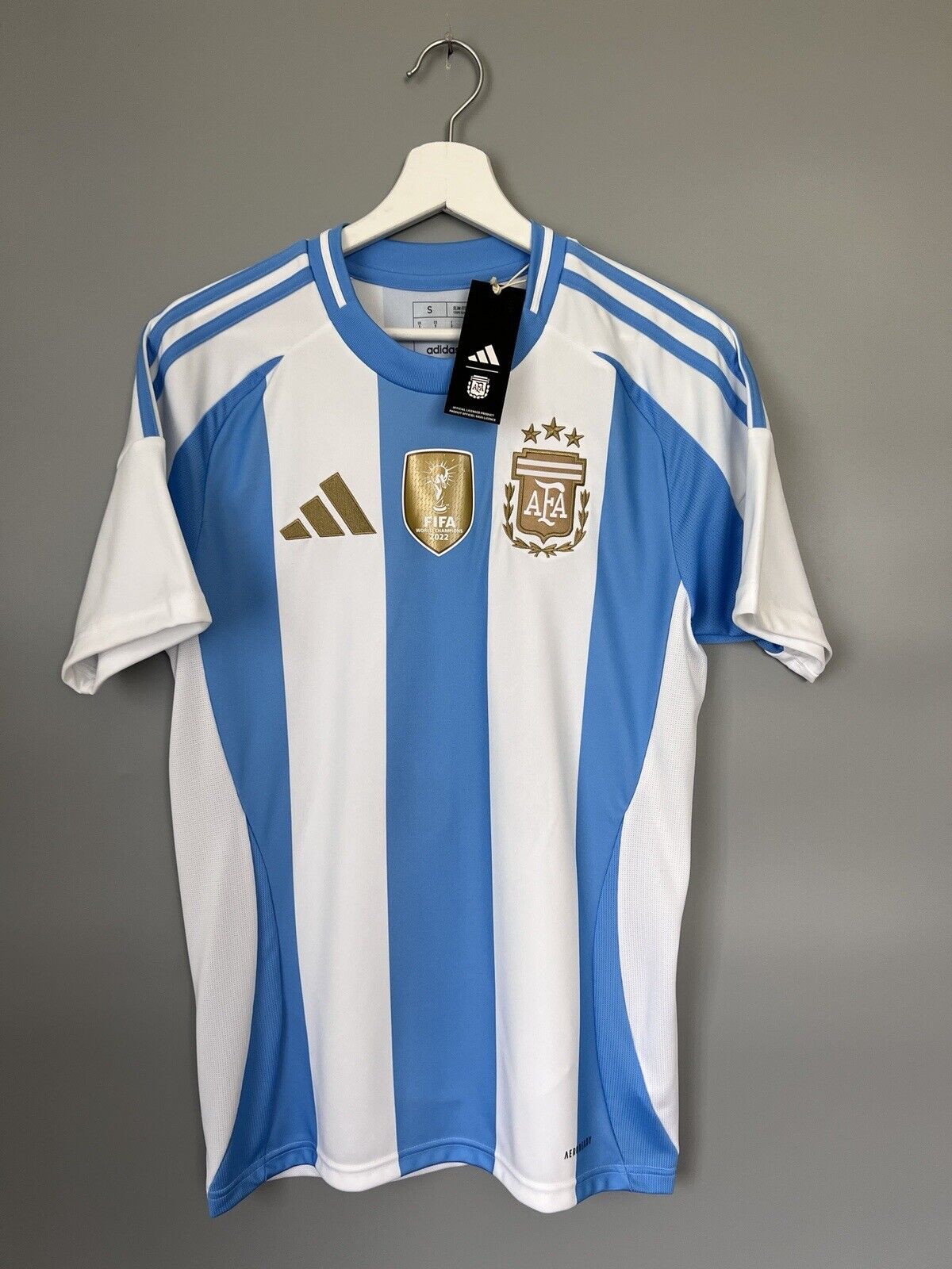 Messi Argentina Jersey 2024 Home Soccer Shirt IP8409 Adidas Mens Size S