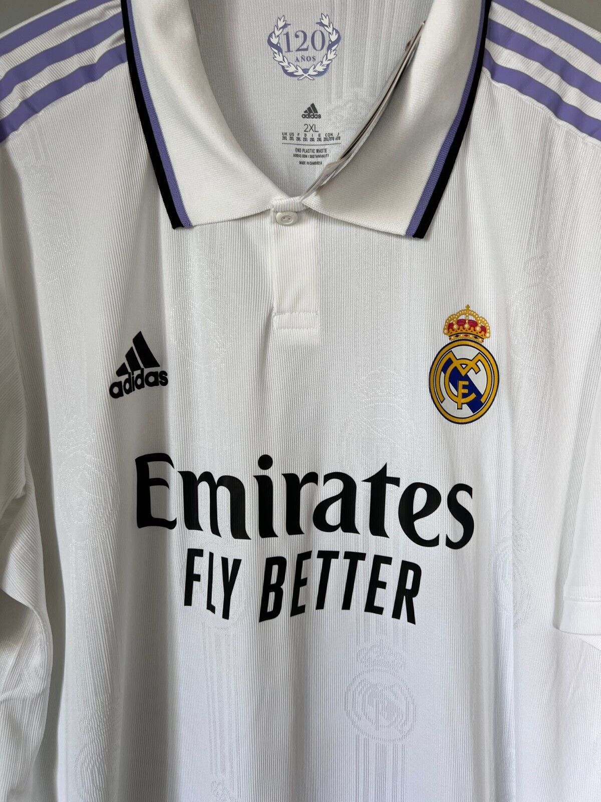Real Madrid Jersey 22/23 Home Authentic Soccer Shirt HF0292 Adidas Mens Size XXL