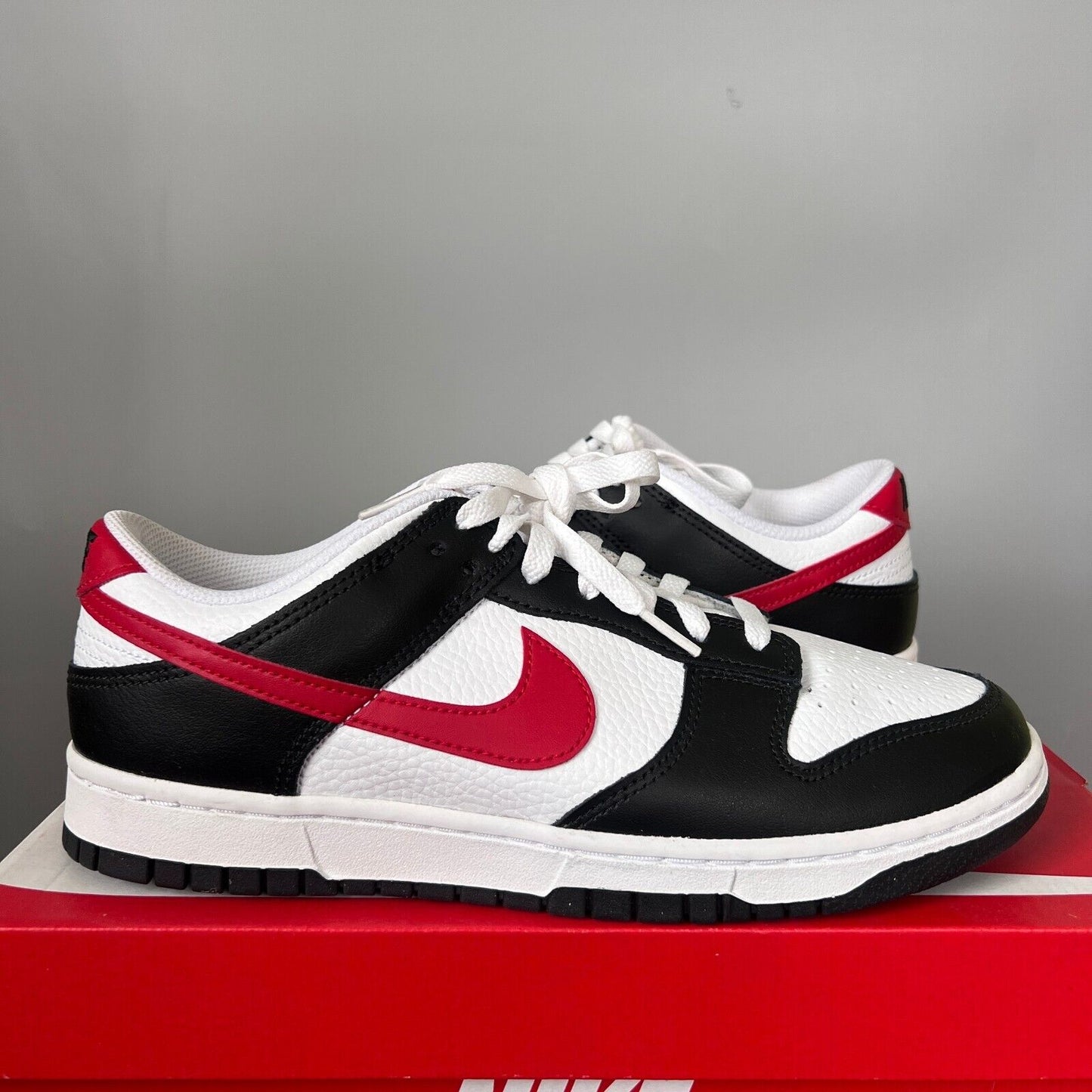 Nike Dunk Low Retro Red Swoosh Panda FB3354-001 Mens New