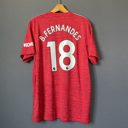 Fernandes Manchester United Jersey 2020/21 Home Size XL Shirt Adidas GC7958