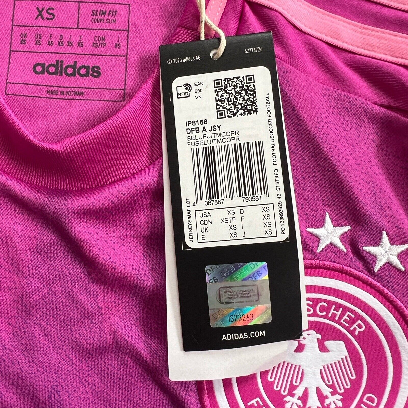 Germany Jersey 2024 Away Soccer Football Adidas IP8158 Mens Size XS