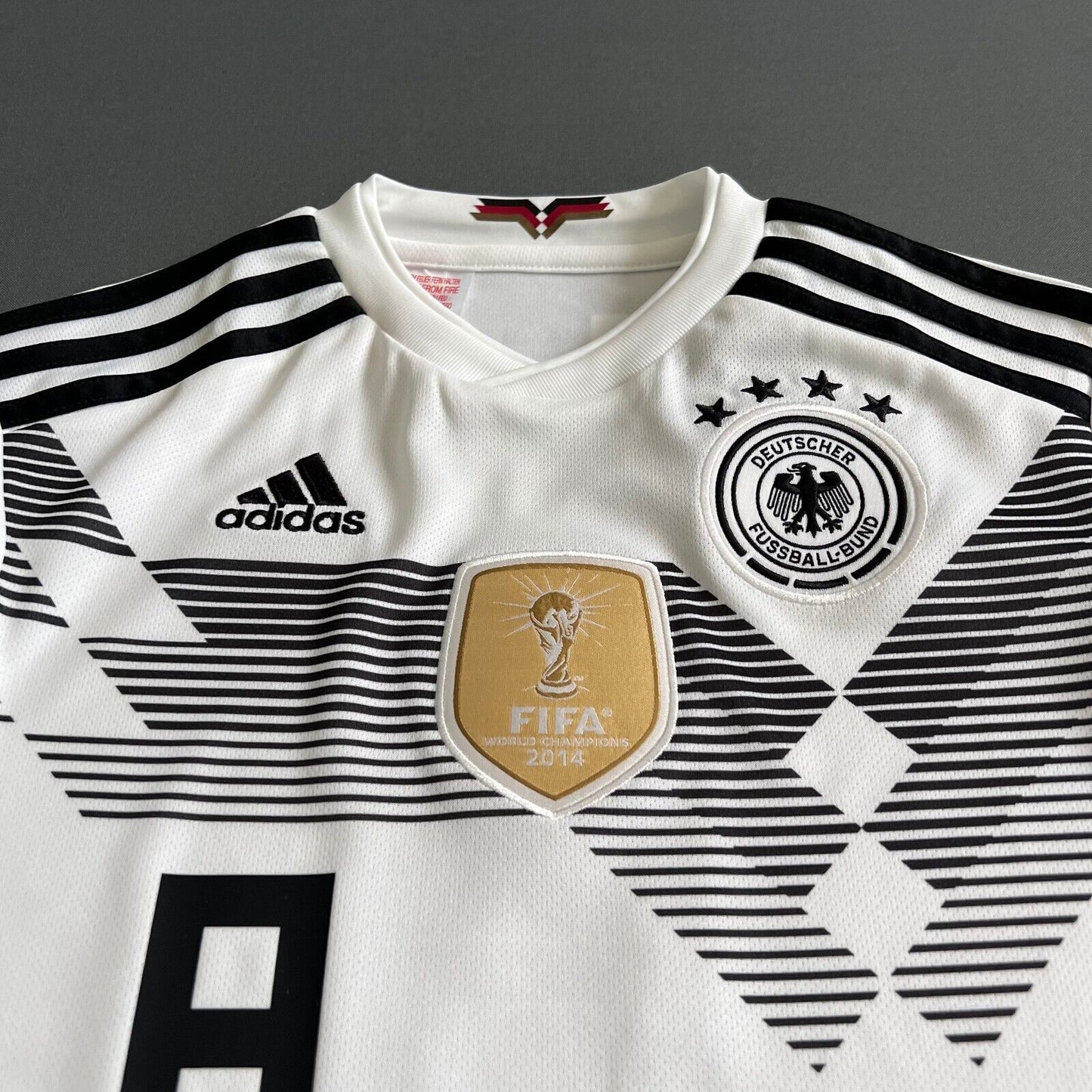 Kroos Germany Jersey 2018 2019 Home Football Shirt Trikot Adidas Boys Size XS