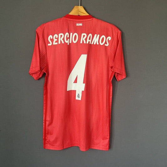 Ramos Real Madrid Jersey 2018-19 Third Small Mens Soccer Shirt DP5445 Adidas