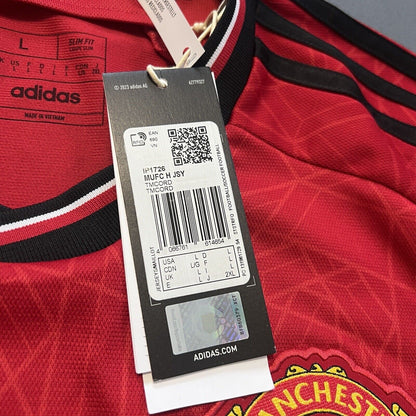 Manchester United Jersey 23/24 Home Mens Soccer Shirt IP1726 Adidas Size L