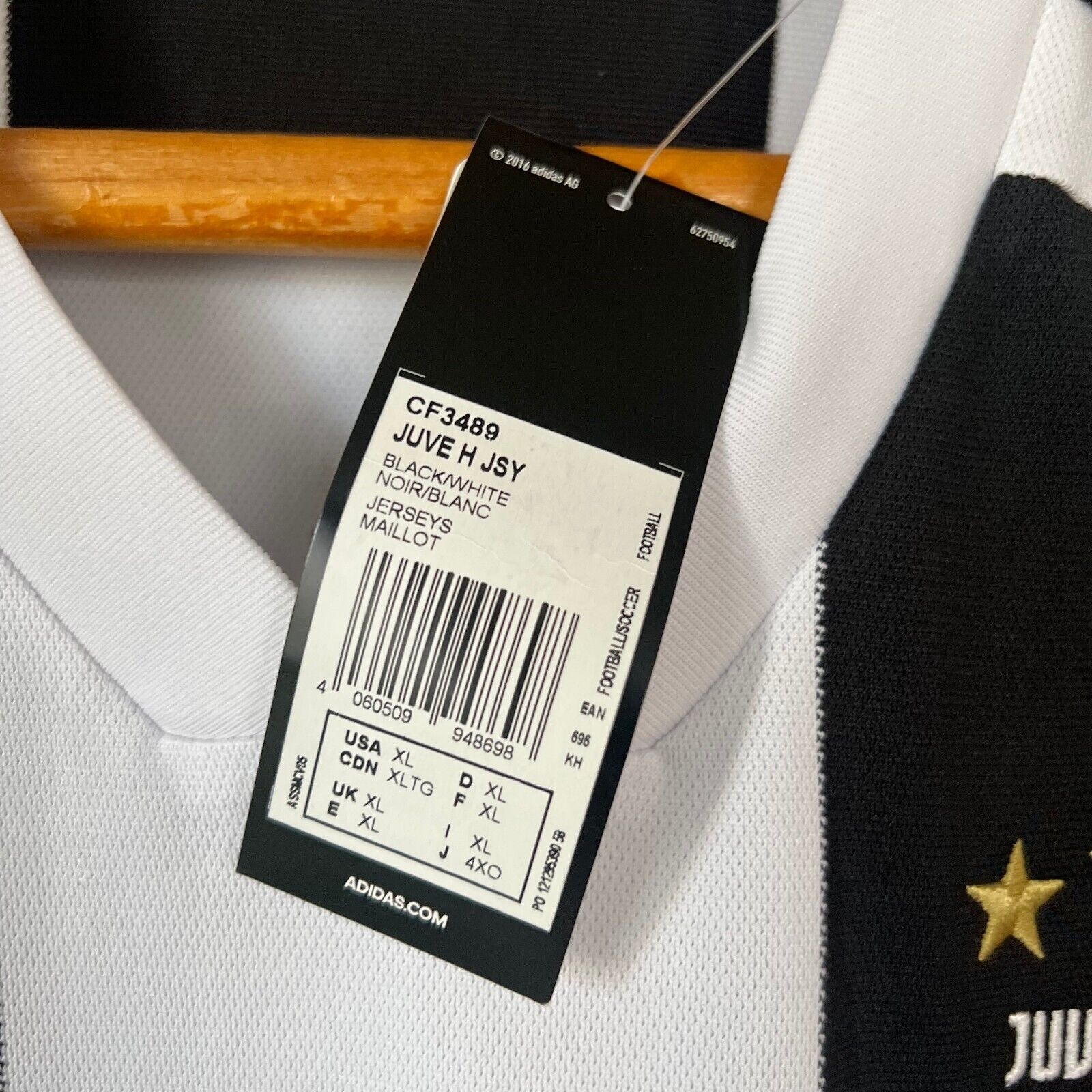 Ronaldo Juventus Jersey 2018/2019 Home Mens Football Shirt Size XL CF3489 Adidas