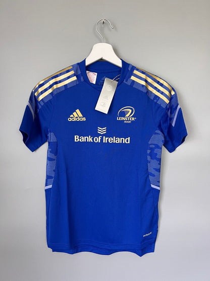 Leinster Jersey Rugby Performance Blue Shirt H60458 Adidas Boys Size M