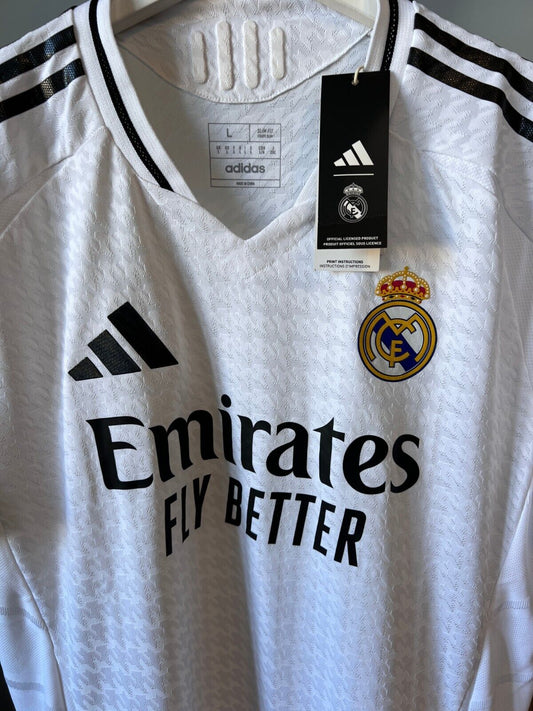 Real Madrid Jersey 24/25 Home Authentic Soccer Shirt IX8095 Adidas Mens Large