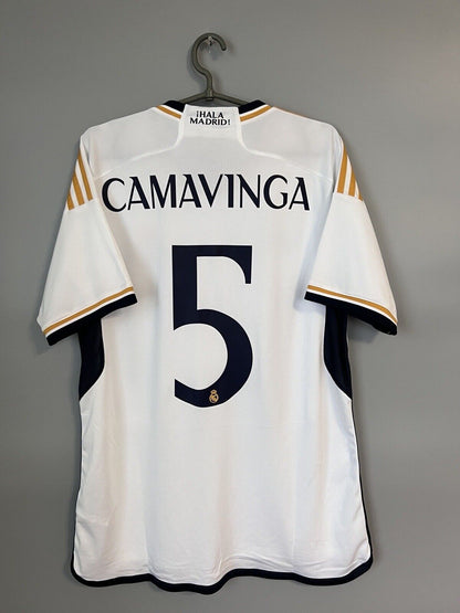 Camavinga Real Madrid Jersey 23/24 Home Mens Soccer Shirt HR3796 Adidas Size L