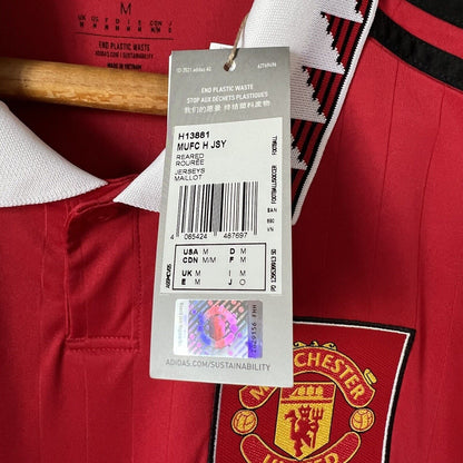 Sancho Manchester United Jersey 2022-2023 Home Mens Adidas Football Shirt Medium