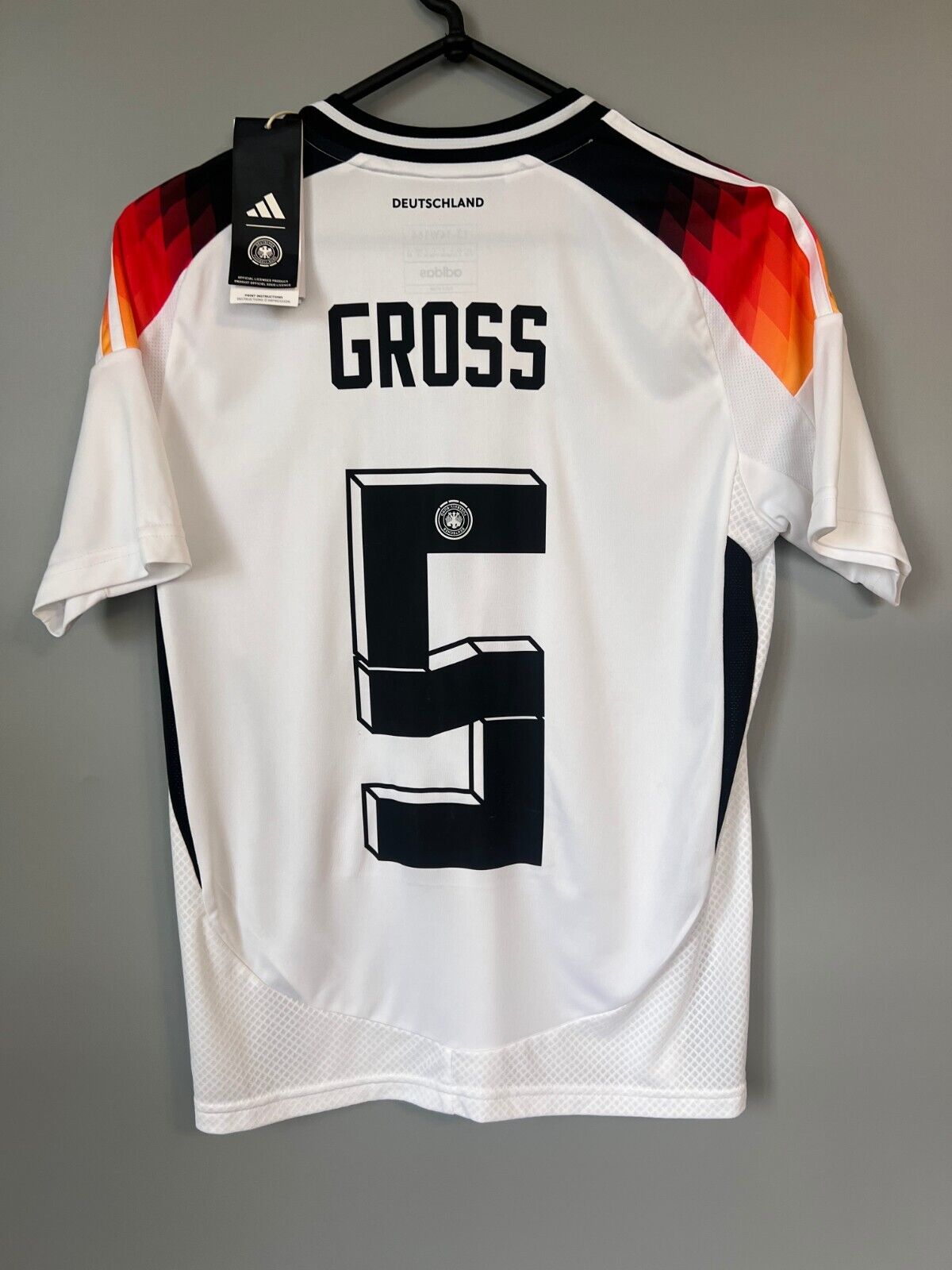 Germany Jersey 2024 Home Soccer Football Adidas DFB IP6130 Boys Size L