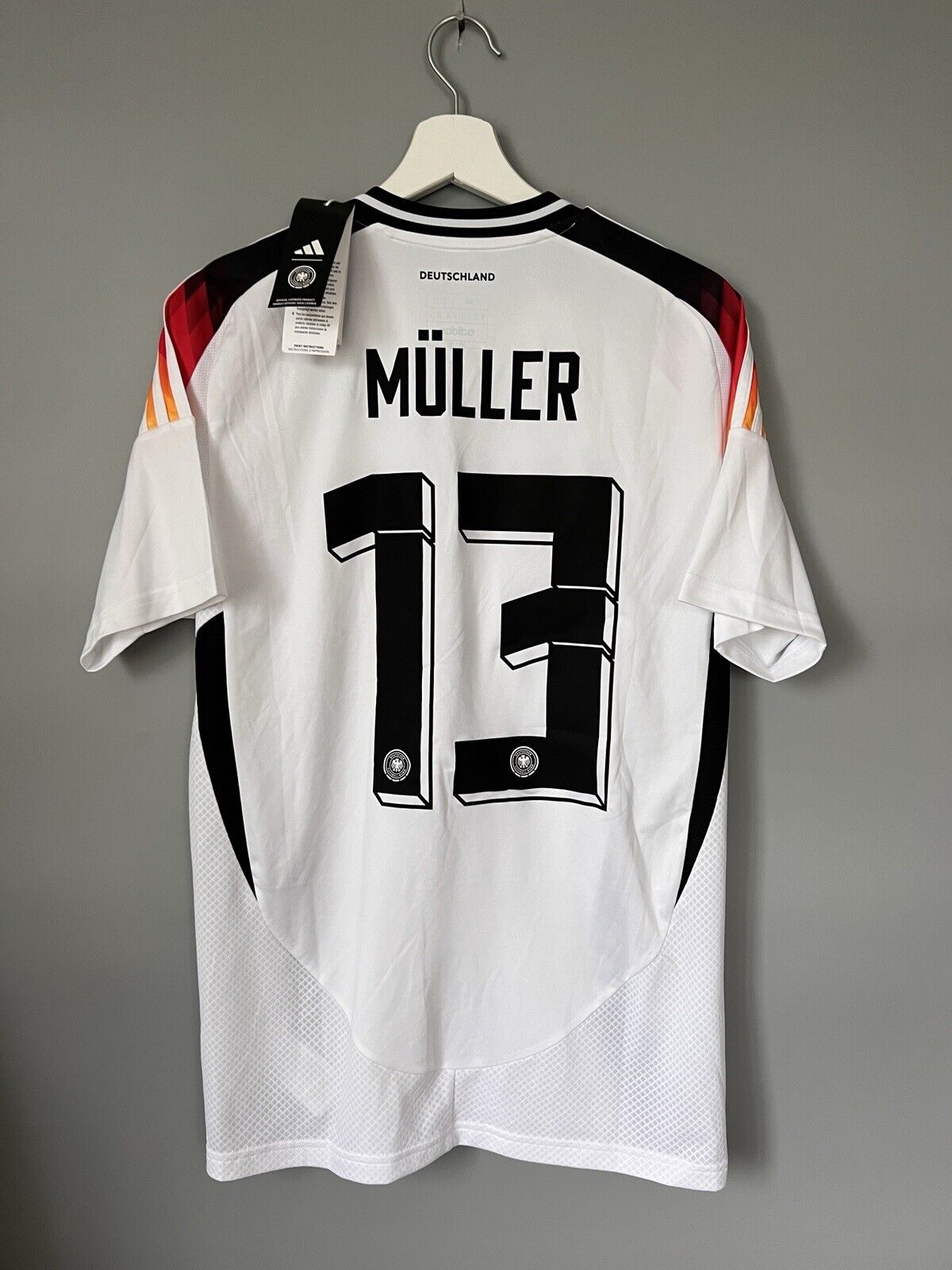 Muller Germany Jersey 2024 Home Soccer Football Shirt Adidas IP8139 Mens Size M