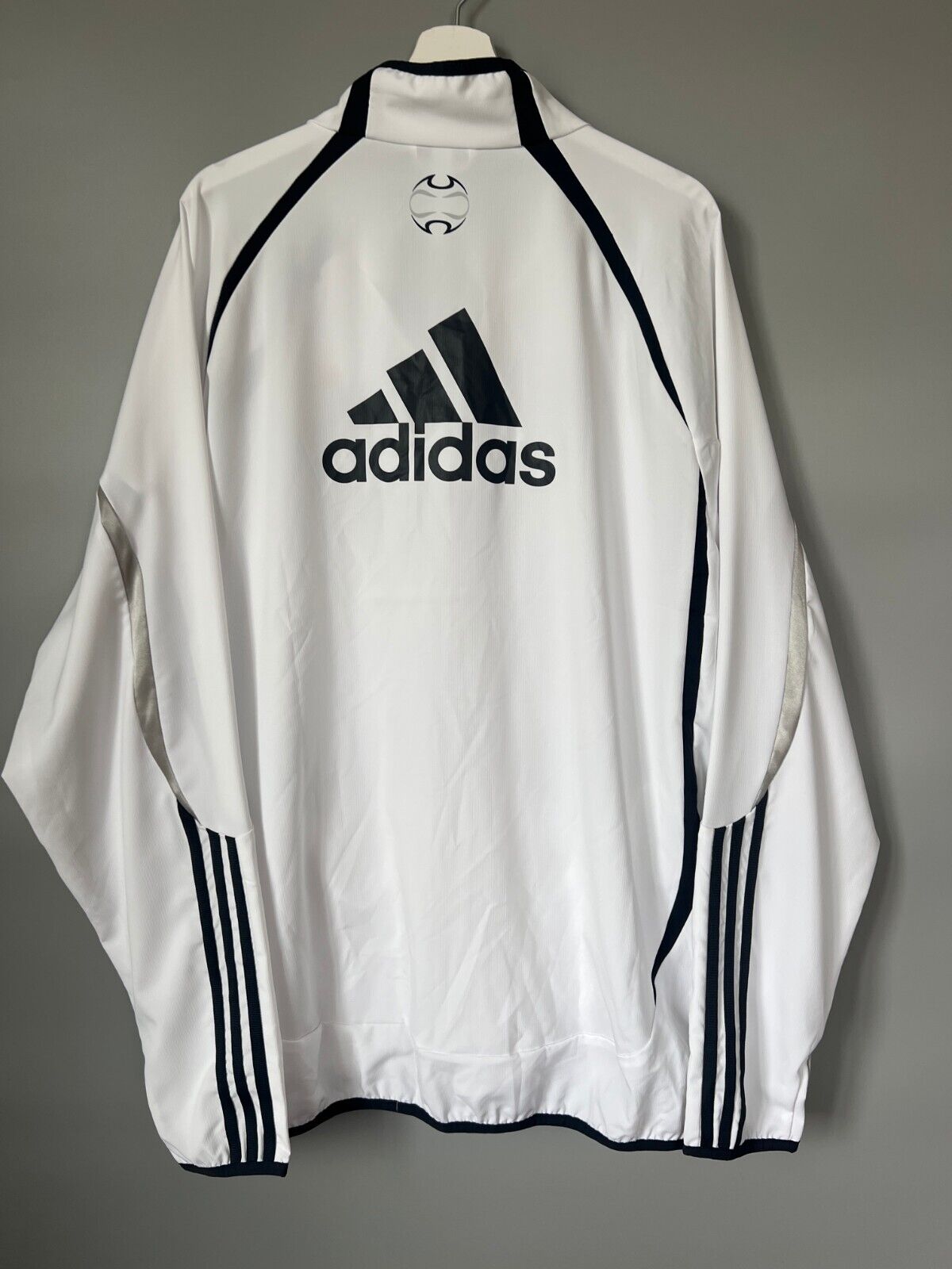 Real Madrid Teamgeist Jacket 2006x2021 White Soccer Adidas HA2537 Mens Size XXL