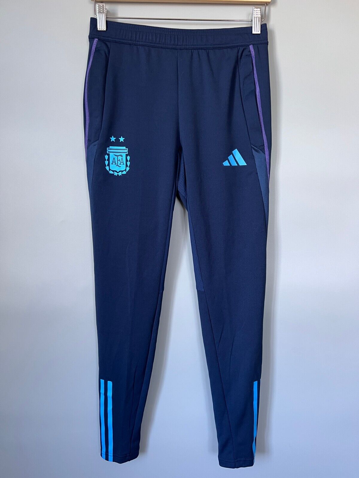 Argentina Tiro 23 Training Pants Blue Football Soccer Adidas HF3914 Mens Size XS