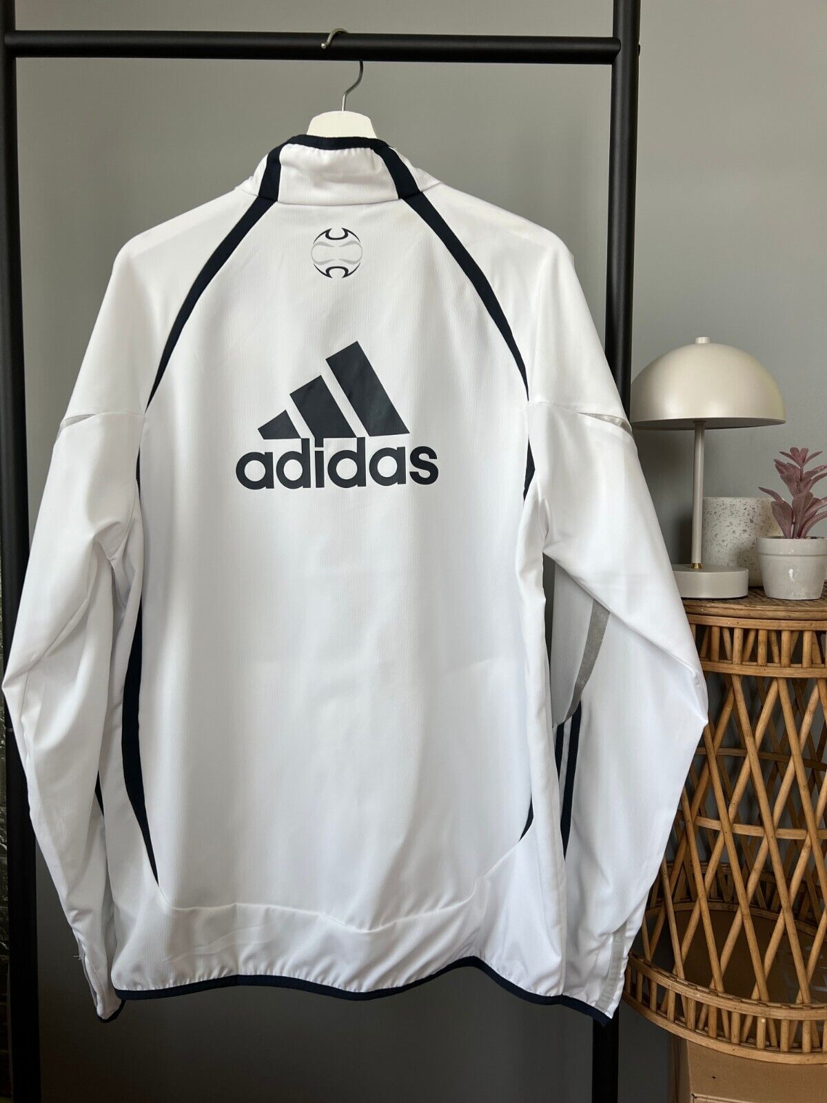 Real Madrid Teamgeist Jacket 2006 x 2021 White Soccer Adidas HA2537 Mens Size M